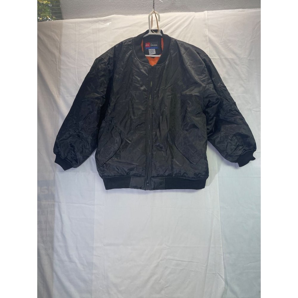 Jon Lauren Apparel Orlando Bomber Style Jacket black Size Large pre-owned good c